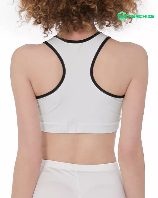 All-over Print Racerback Sports Bra (Made in China)