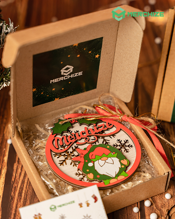 custom wood ornaments box