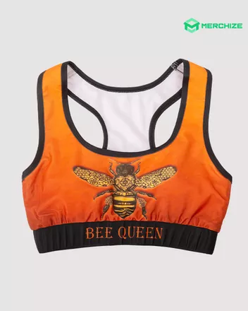 All-over Print Racerback Sports Bra (Made in China)