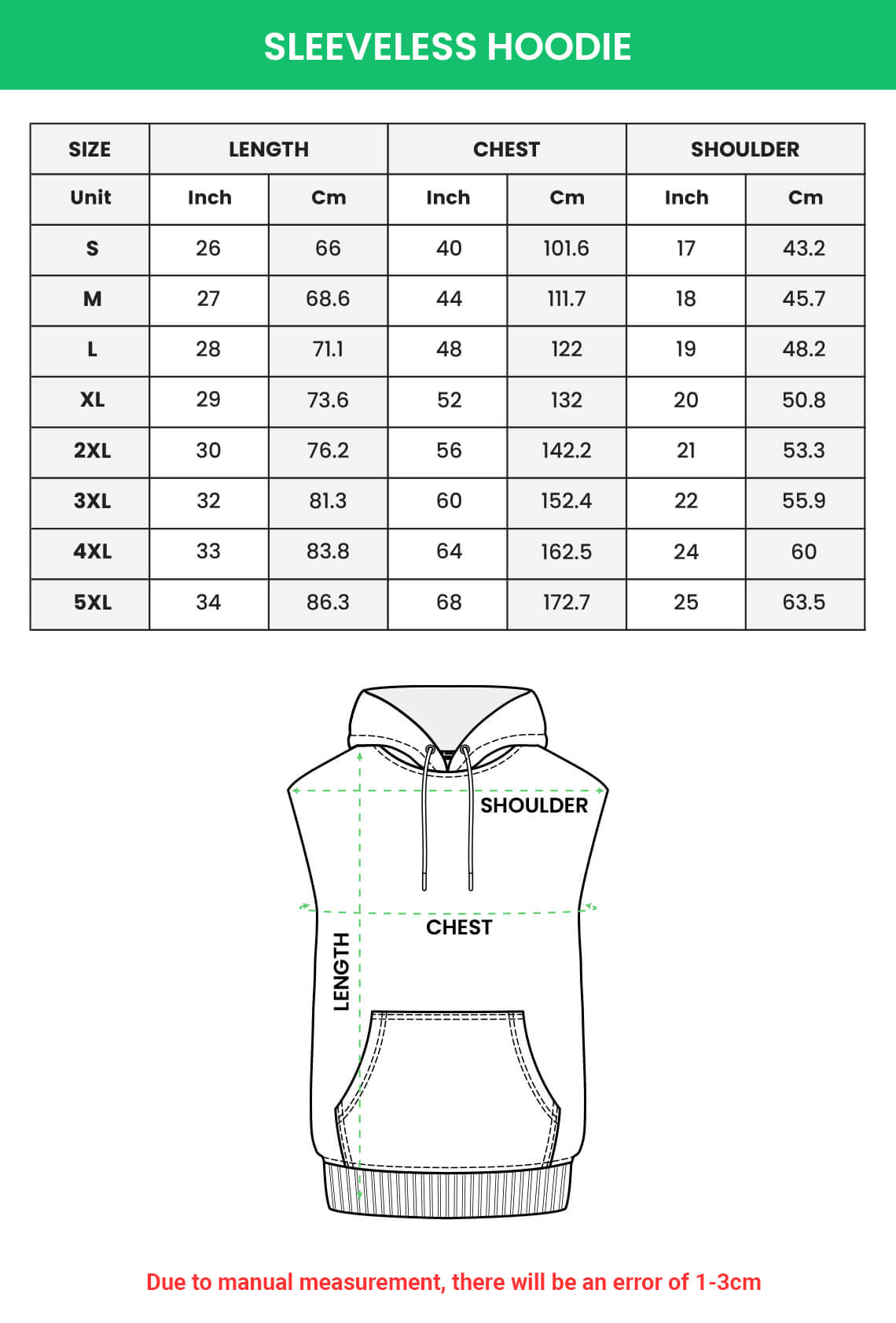All-over Print Sleeveless Hoodie (Lightweight)