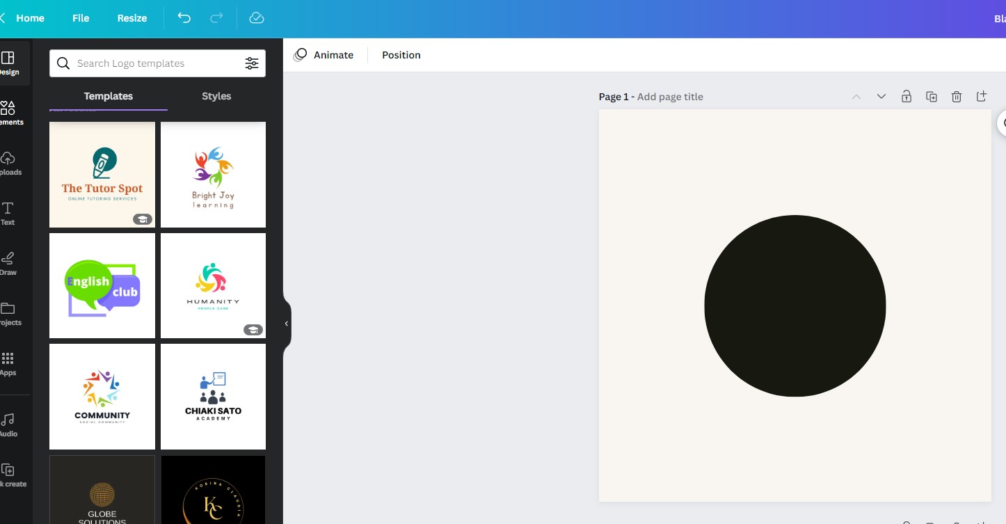 Add a circle to your design