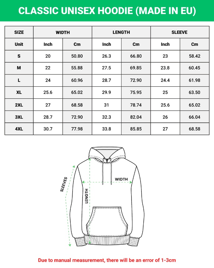 Classic Unisex Hoodie AWDis JH001 (Made in EU)
