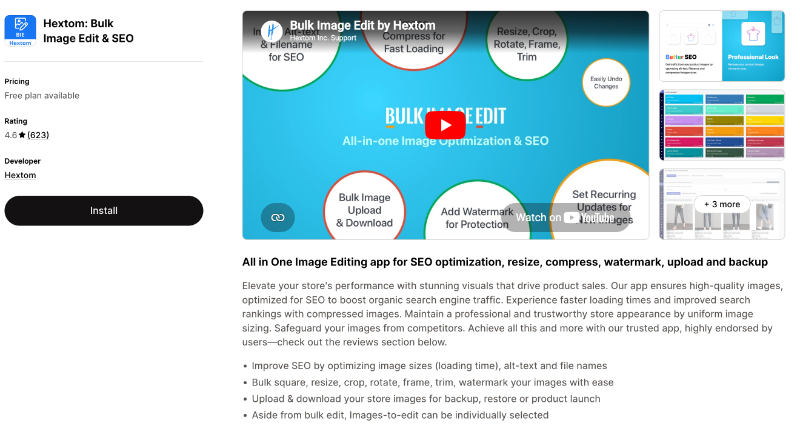 hextom shopify SEO apps