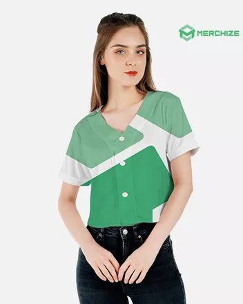 Crop Top Baseball Jersey Without Piping