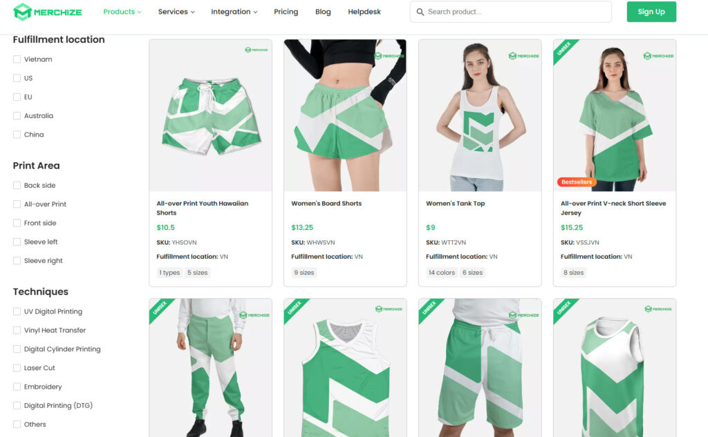Merchize: Top print on demand gym clothing & activewear