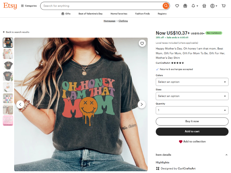 oh honey im that mom t-shirt for mother's day
