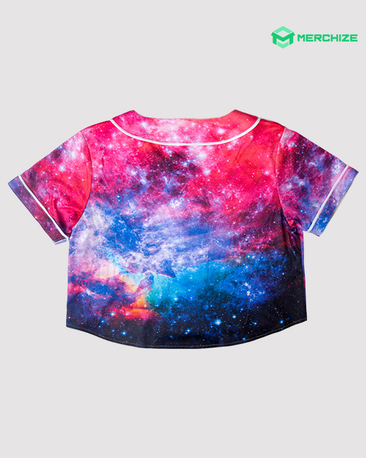 All-over Print Crop Top Baseball Jersey