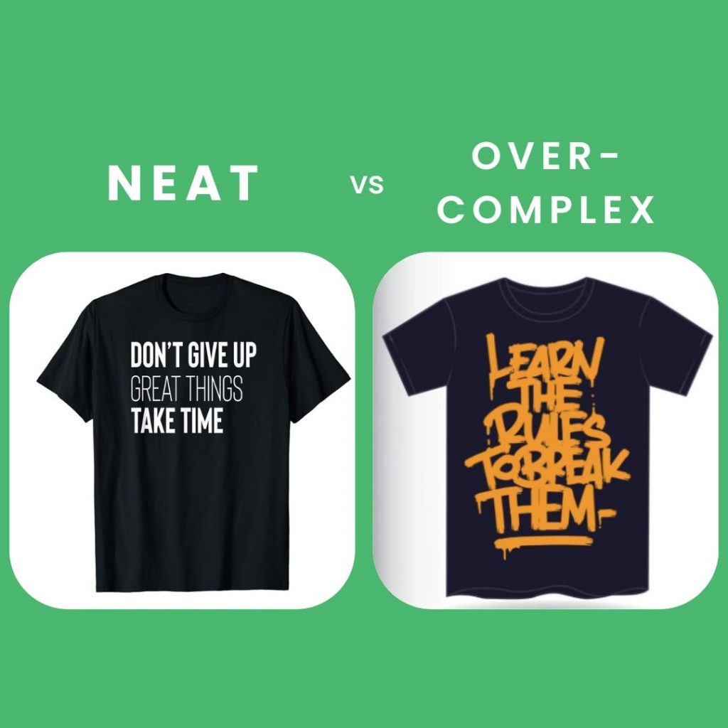 tshirt design simple and significant
