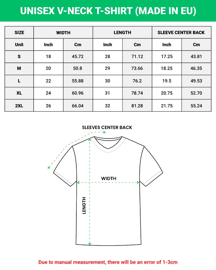 Unisex V-neck T-shirt Gildan 64V00 (Made in EU)