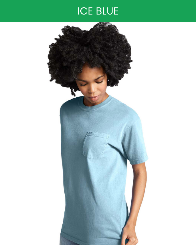 Heavyweight Adult Pocket T-Shirt Comfort Colors 6030 (Made in US)