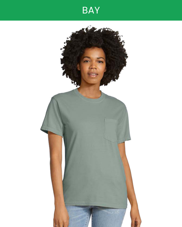 Heavyweight Adult Pocket T-Shirt Comfort Colors 6030 (Made in US)