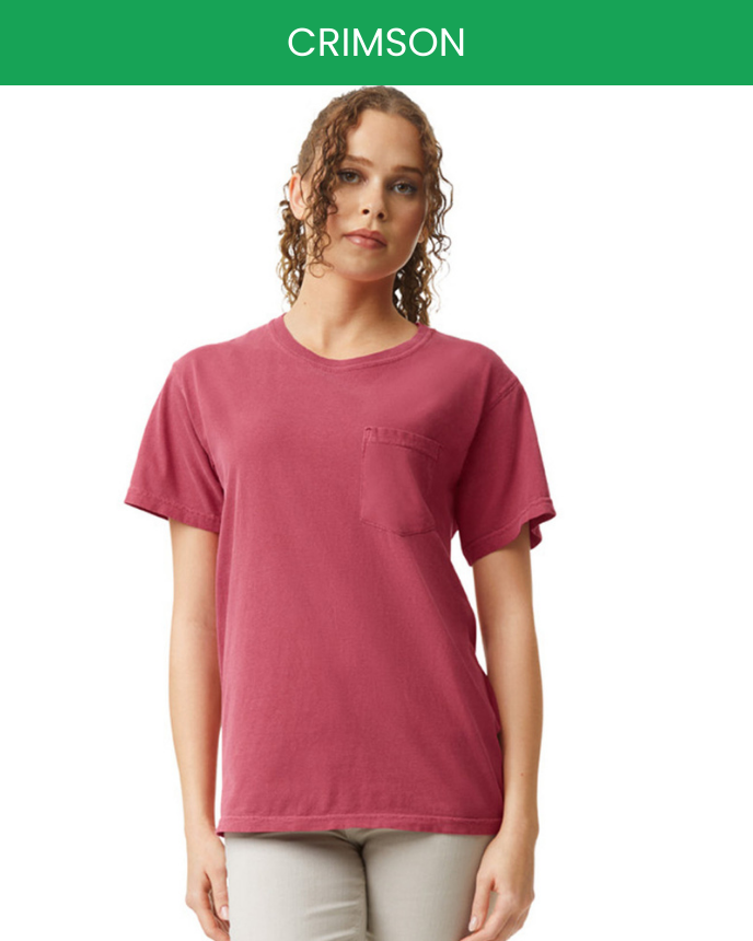 Heavyweight Adult Pocket T-Shirt Comfort Colors 6030 (Made in US)