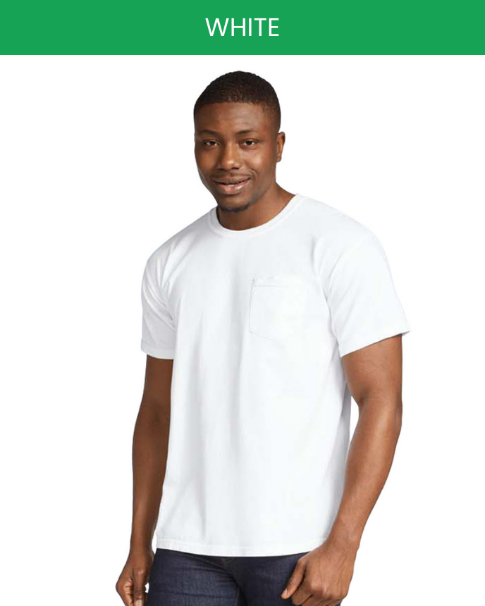 Heavyweight Adult Pocket T-Shirt Comfort Colors 6030 (Made in US)