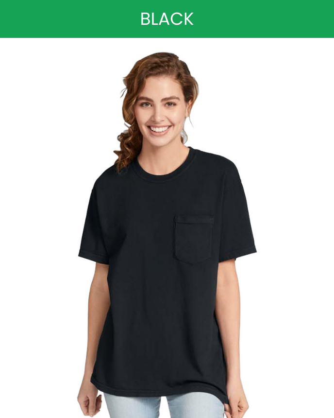 Heavyweight Adult Pocket T-Shirt Comfort Colors 6030 (Made in US)