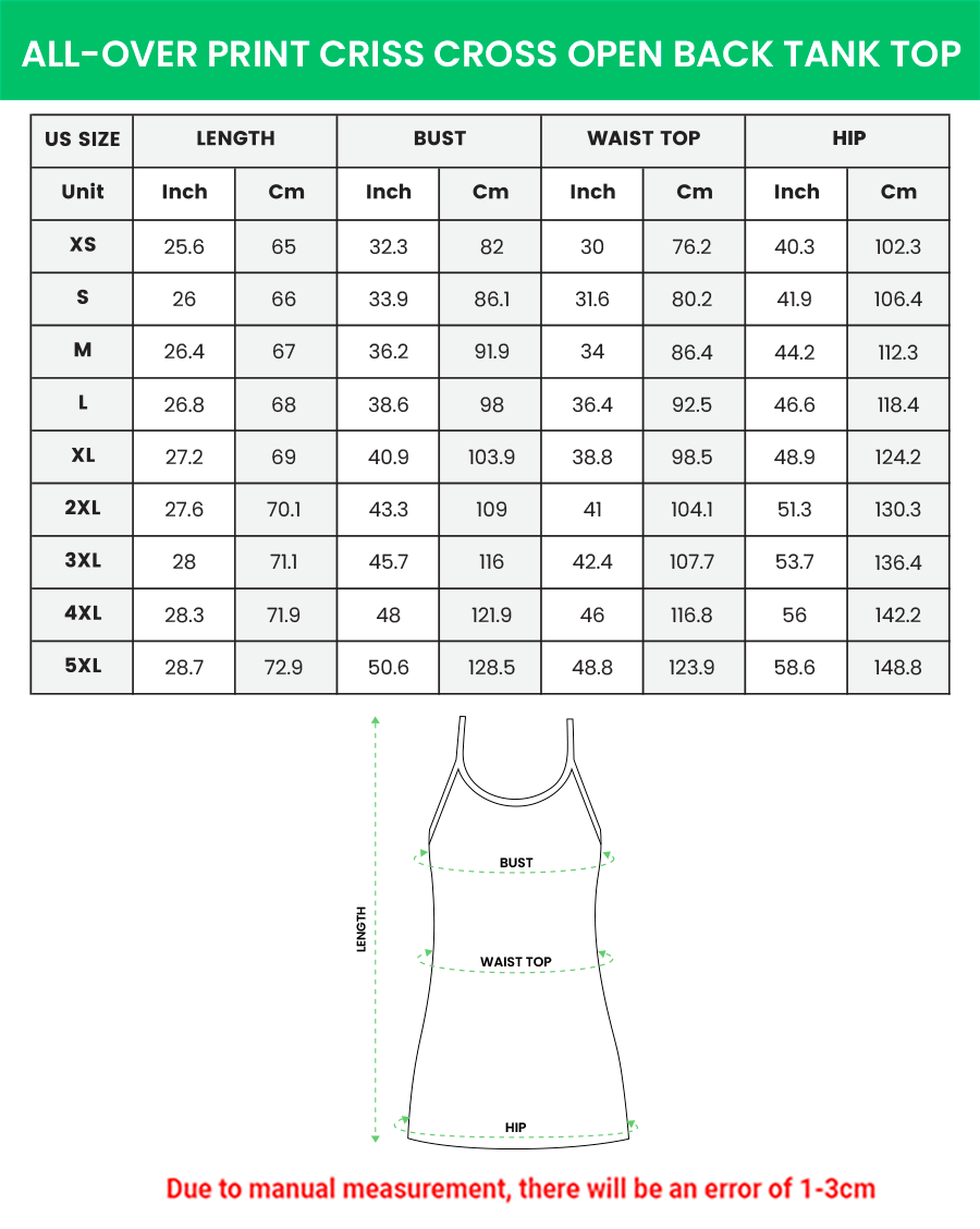 All-over Print Criss Cross Open Back Tank Top