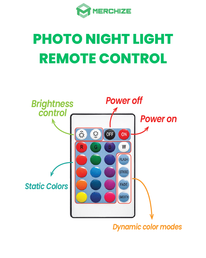 photo night light size chart