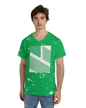 Bleach Splatter Unisex V-neck T-shirt