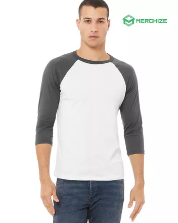 Unisex 3/4 Sleeve Baseball T-shirt Bella Canvas 3200 (Made in US)