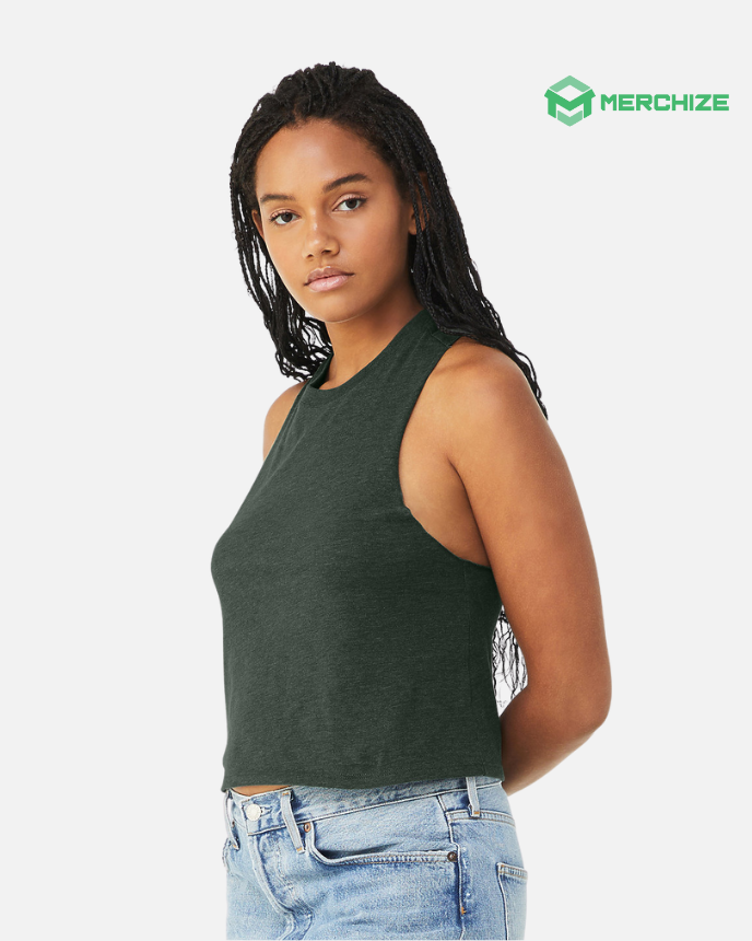  Women's Racerback Crop Tank Bella Canvas 6682 (Made in US)