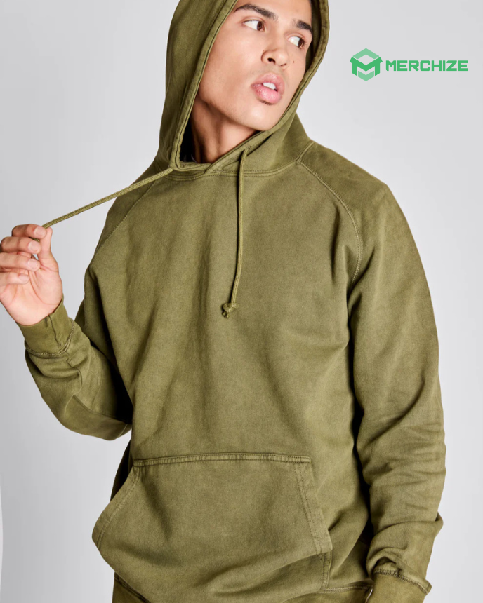 Unisex Vintage Raglan Hooded Sweatshirt LST004 (Made in US)