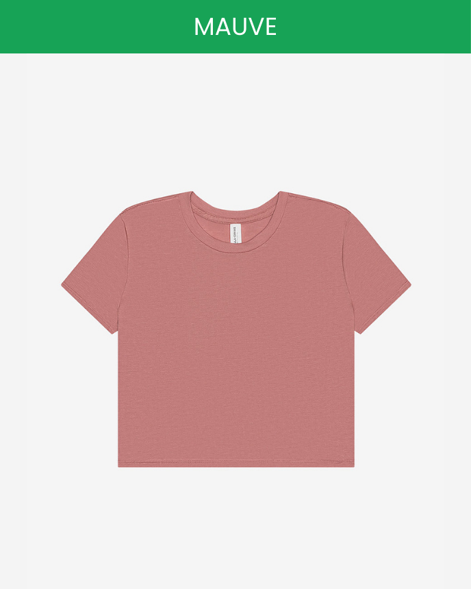 Women’s Flowy Crop Tee  Bella Canvas 8882 (Made in US)