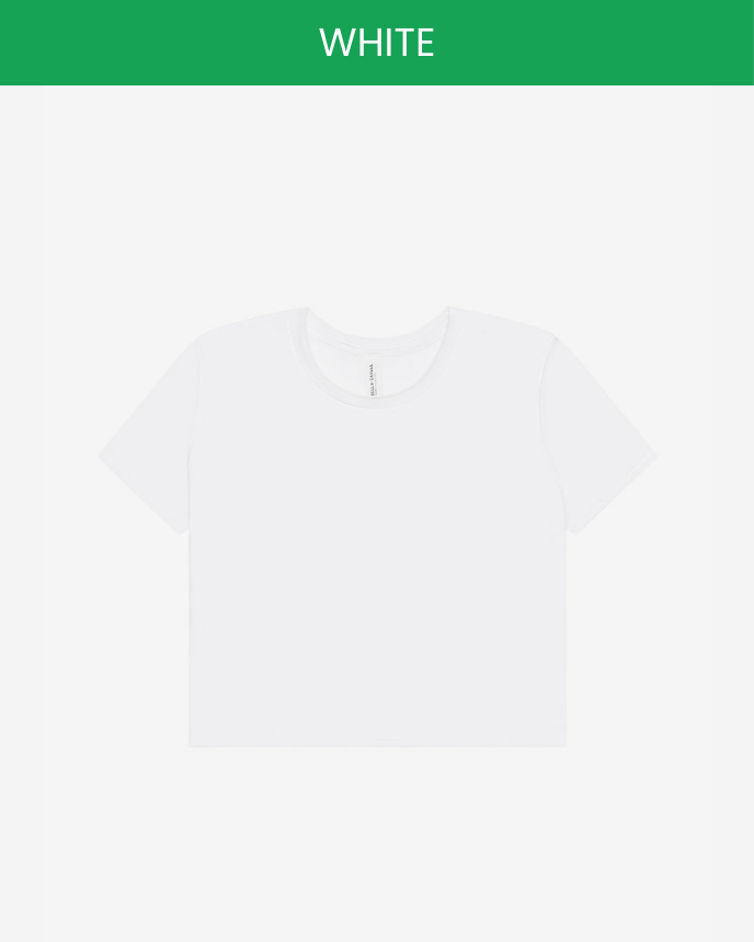 Women’s Flowy Crop Tee  Bella Canvas 8882 (Made in US)