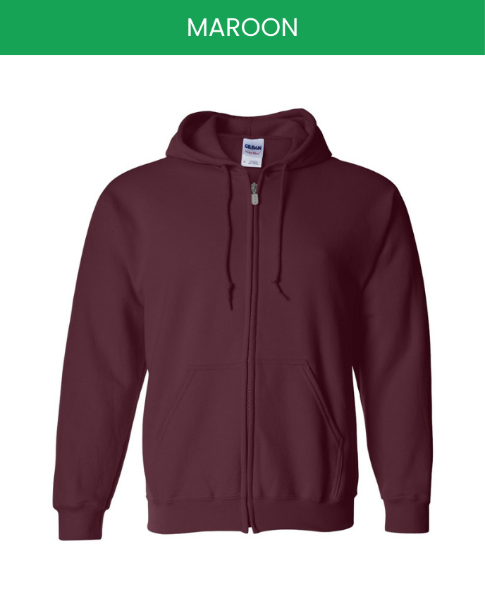 Classic Unisex Zip Hoodie Gildan 18600 (Made in US)