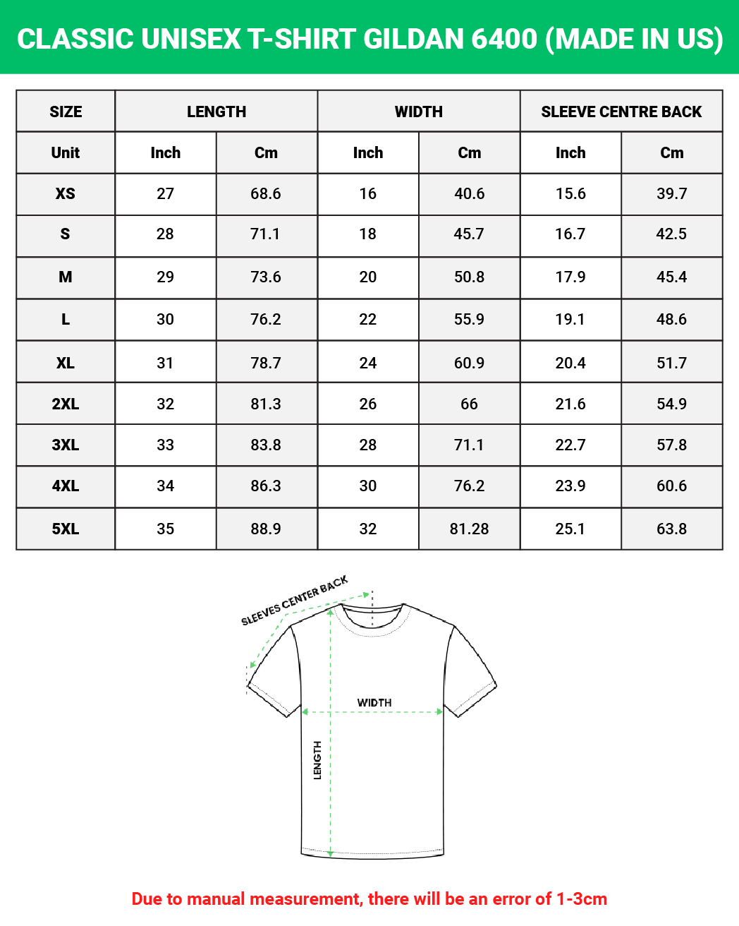 Classic Unisex T-Shirt Gildan 6400 (Made In US)