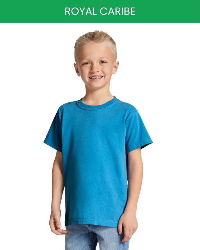 Heavyweight Youth T-Shirt Comfort Colors 9018 (Made in US) royal caribe