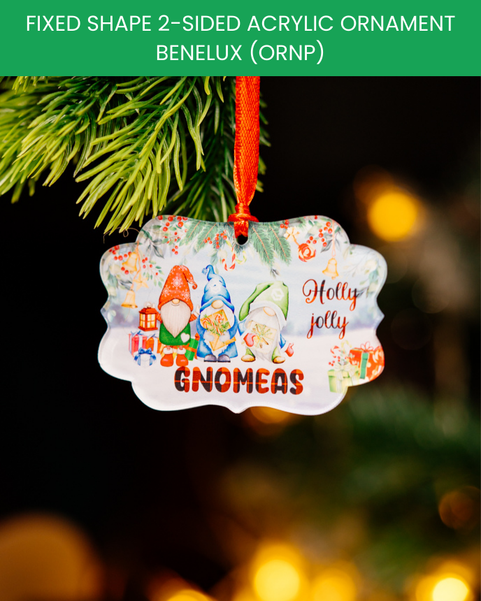 ornament can be customized with one photo and optional text on the front