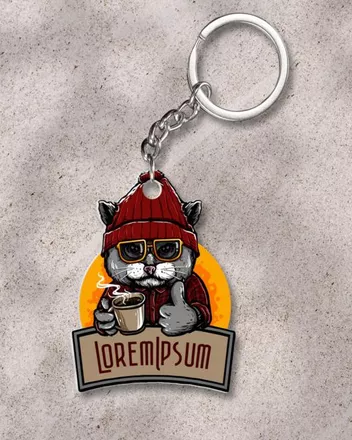 Custom Shape 2-Layer Acrylic Keychain (2-side Printed)