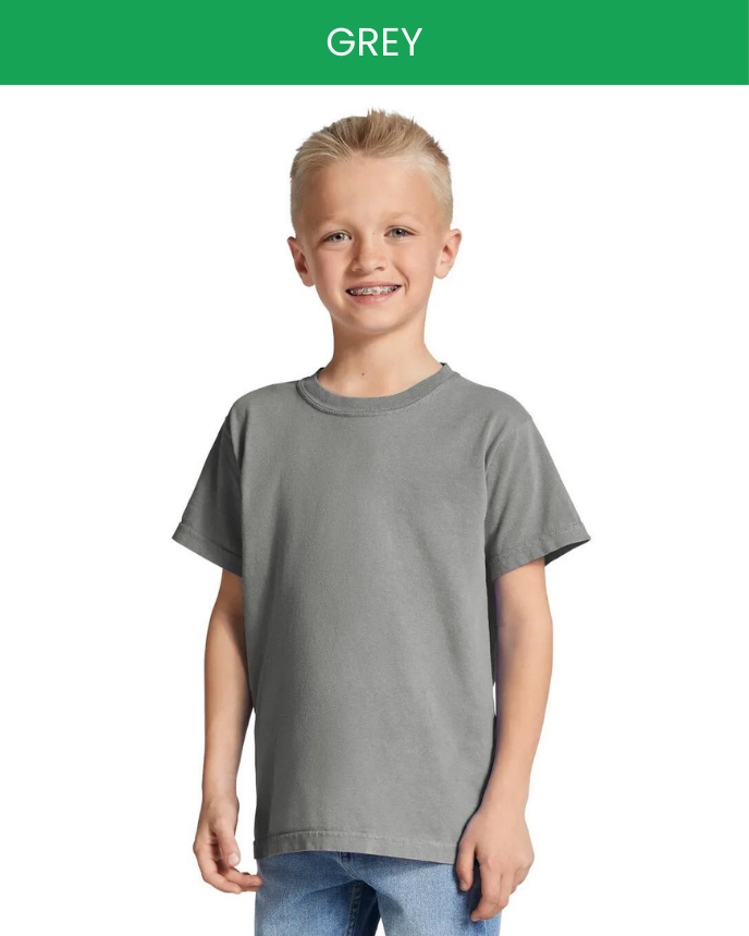 Heavyweight Youth T-Shirt Comfort Colors 9018 (Made in US) grey