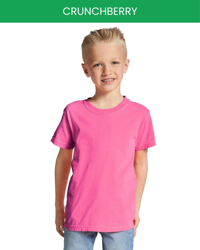 Heavyweight Youth T-Shirt Comfort Colors 9018 (Made in US) crunchberry