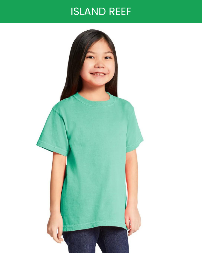 Heavyweight Youth T-Shirt Comfort Colors 9018 (Made in US) island reef 