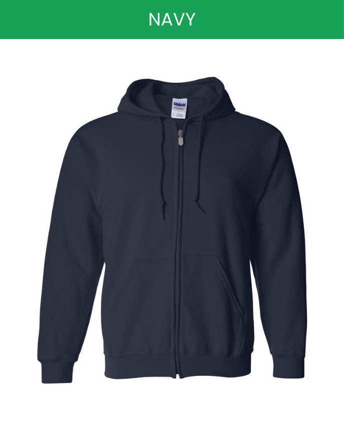 Classic Unisex Zip Hoodie Gildan 18600 (Made in US)