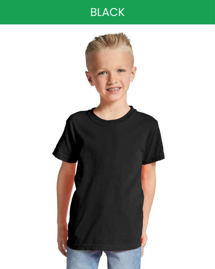 Heavyweight Youth T-Shirt Comfort Colors 9018 (Made in US) Black