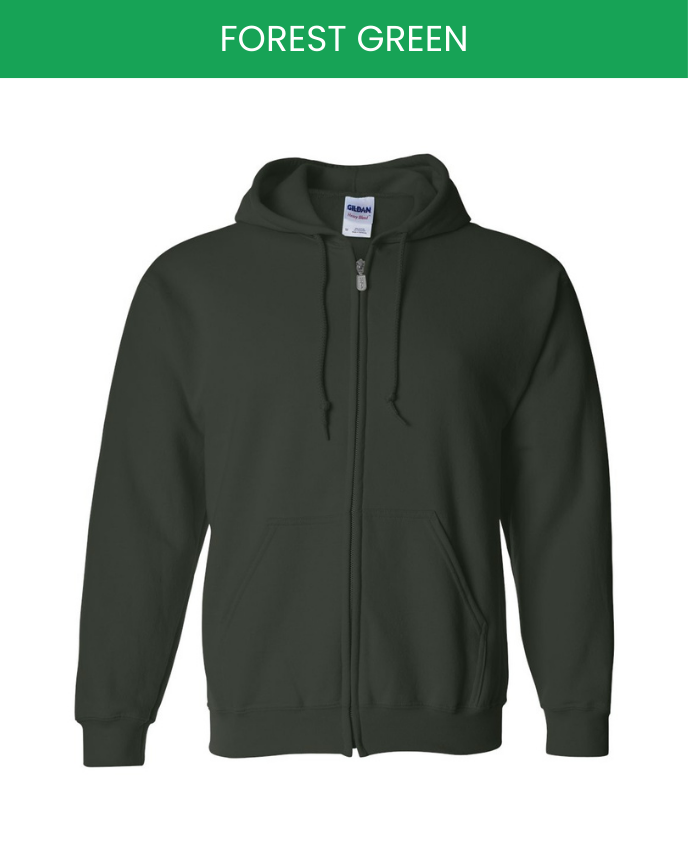 Classic Unisex Zip Hoodie Gildan 18600 (Made in US)