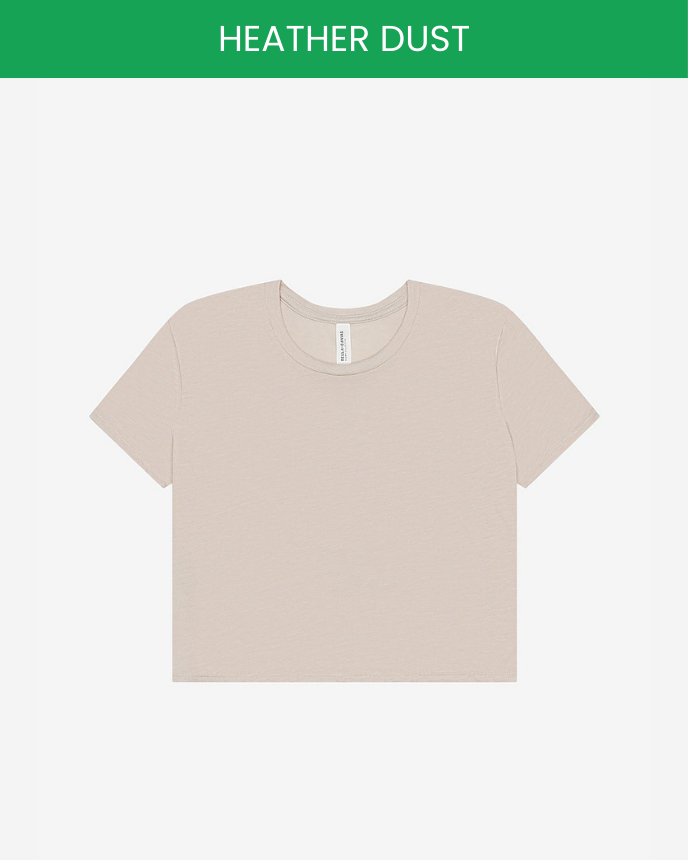 Women’s Flowy Crop Tee  Bella Canvas 8882 (Made in US)