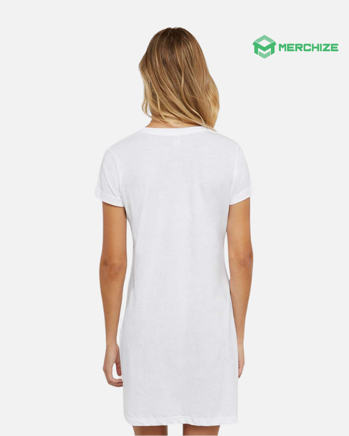 Women's Fine Jersey V-Neck Dress LAT 3522 (Made in US)