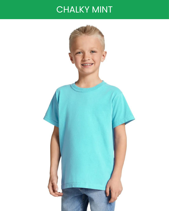 Heavyweight Youth T-Shirt Comfort Colors 9018 (Made in US) chalky mint