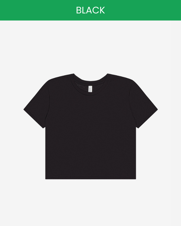 Women’s Flowy Crop Tee  Bella Canvas 8882 (Made in US)