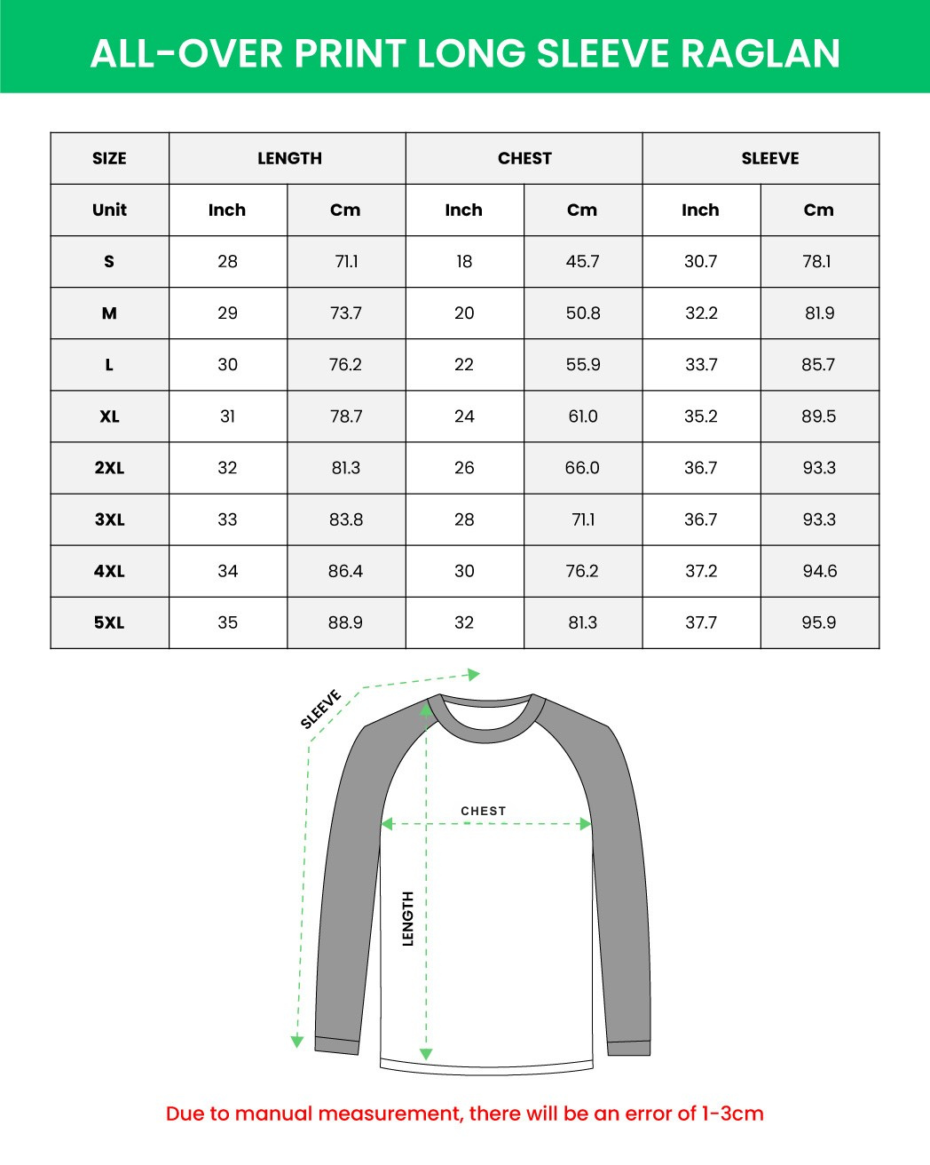 All-over Print Long Sleeve Raglan
