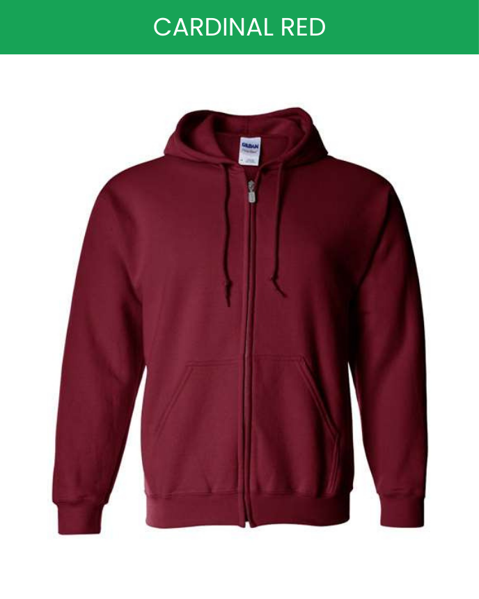 Classic Unisex Zip Hoodie Gildan 18600 (Made in US)
