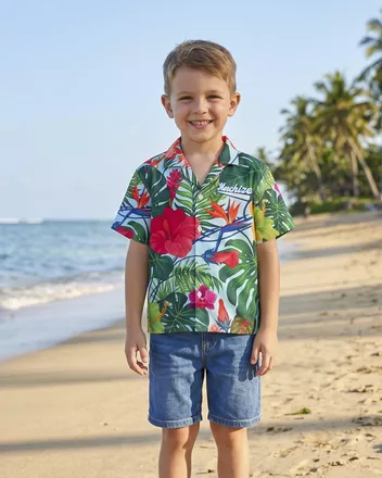 All-over Print Comfort Youth Short-sleeve Hawaiian Shirt
