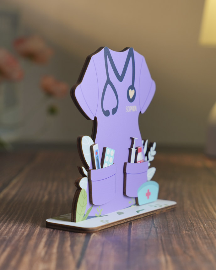 Custom Shape Wood Stand