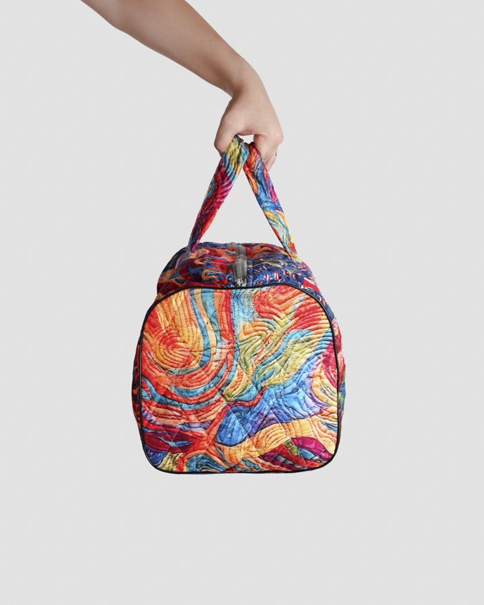 All-over Print Quilted Weekend Bag