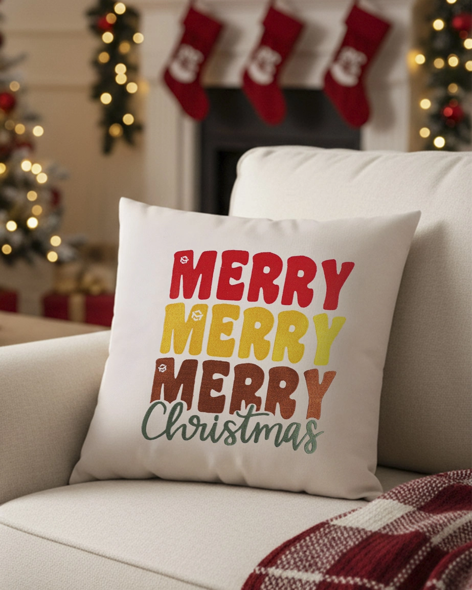 embroidered throw pillows