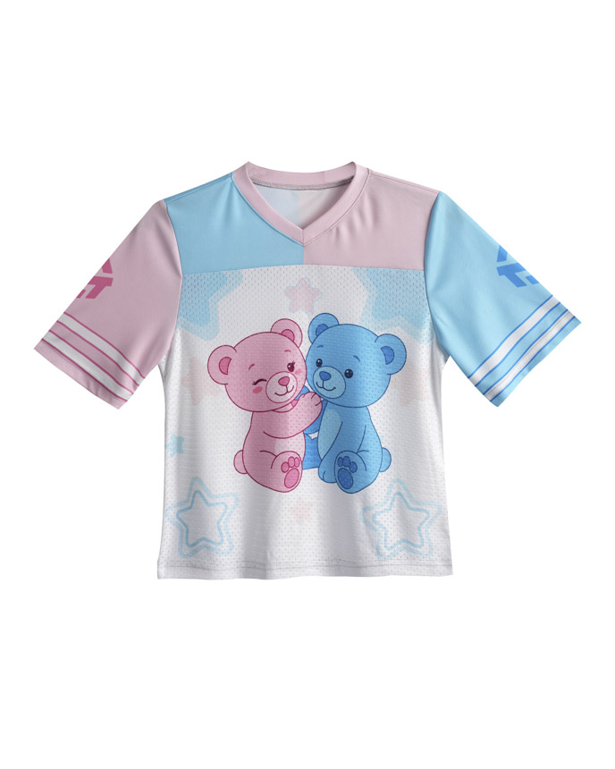 All-over Print Kid Hybrid Mesh Football Jersey