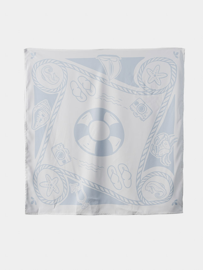 All-over Print Satin Scarf