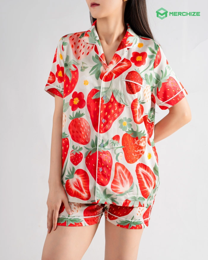 satin pajamas short sleeve
